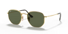 Ray-Ban Hexagonal Flat Lenses RB3548N 001 – Arista Gold med G-15 Green