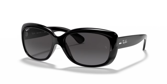 Ray-Ban Jackie Ohh RB4101 601/T3 – Polished Black med Grey Polarized