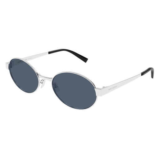 Saint Laurent SL 692 006 Solbriller – Sølv med Blå Glass
