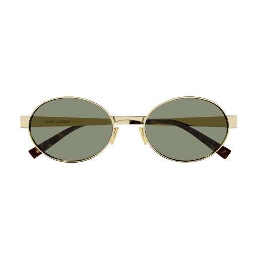 Saint Laurent SL 692 003 Solbriller – Gull med Grønne Glass