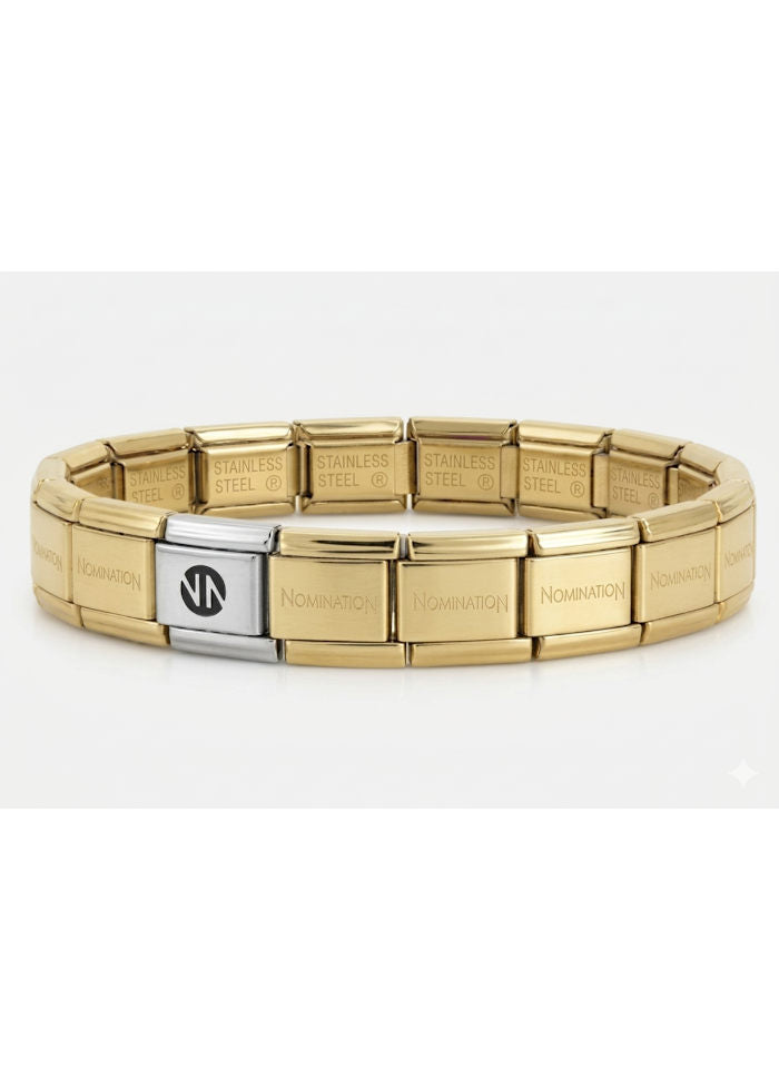 Nomination - 14 - 19 LINKS Composable classic band, stainless steel gold PVD