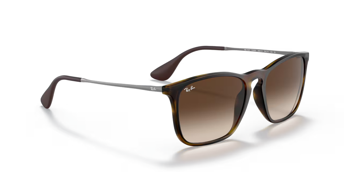 Ray-Ban Chris RB4187 856/13 – Matte Havana med Brown Gradient