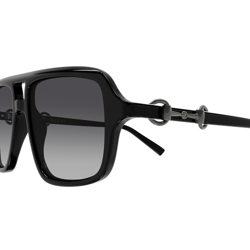 Gucci GG2052S 011 Solbriller – Sort Pilotmodell med Grå Gradientglass
