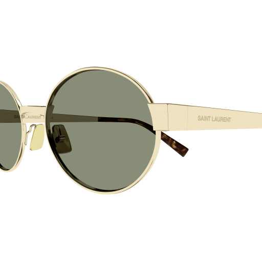 Saint Laurent SL 692 003 Solbriller – Gull med Grønne Glass