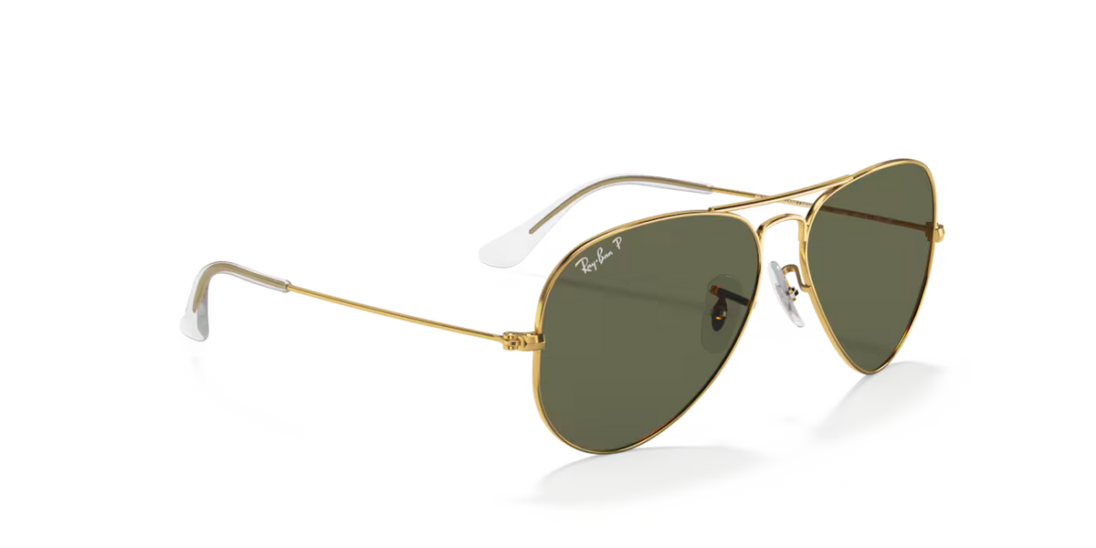Ray-Ban Aviator Classic RB3025 001/58 – Arista Gold med G-15 Green Polarized Large