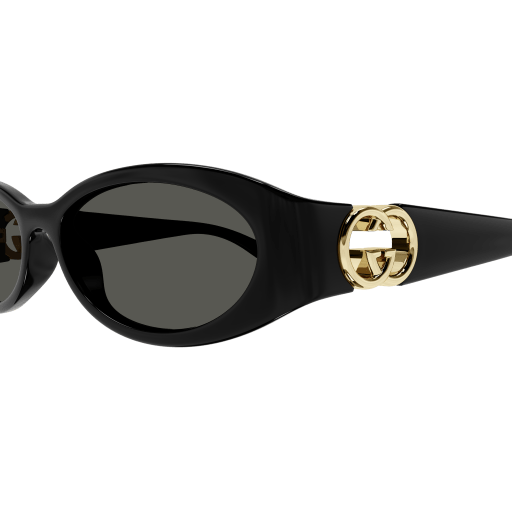 Gucci GG1660S 001 Solbriller – Gull med Grå Glass