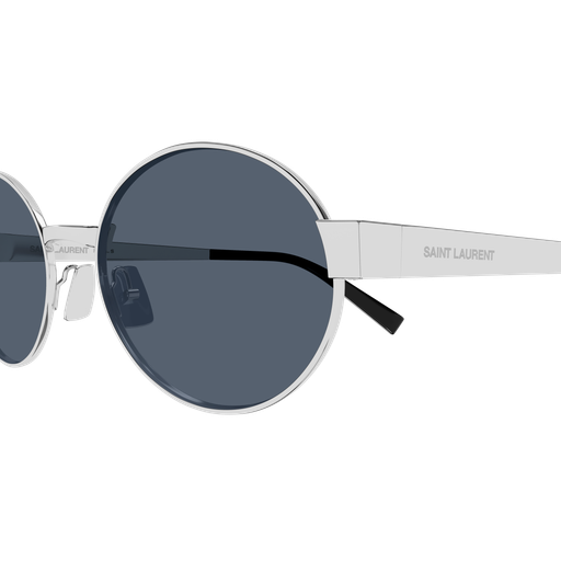 Saint Laurent SL 692 006 Solbriller – Sølv med Blå Glass