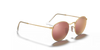 Ray-Ban Round Flash Lenses RB3447 112/Z2 – Matte Gold med Brown Mirror