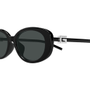 Gucci GG1684SA 002 Solbriller – Sort med Sølv- og Krystalldetaljer