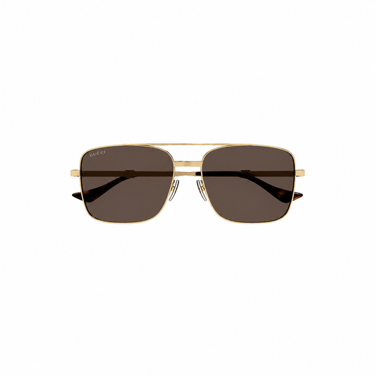 Gucci GG1441S 002 Solbriller – Gull med Brune Glass