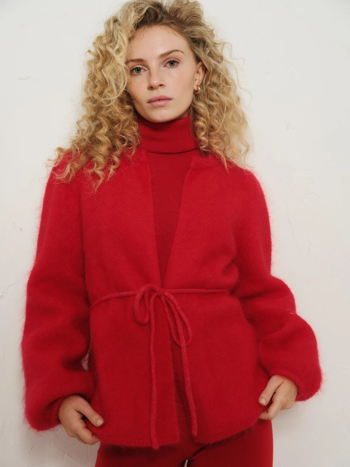 Ella&il - Fredrikke Chunky Cardigan Bright Red