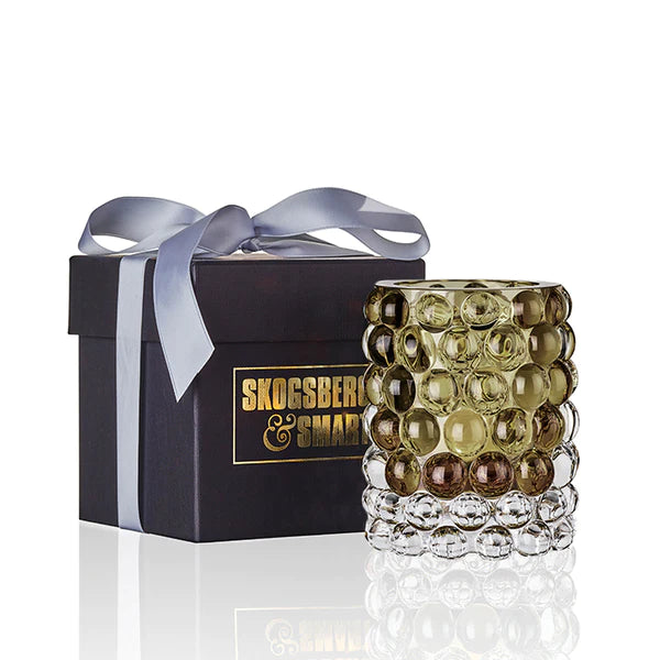 Skogsberg & Smart Hurricane Lamp Boule Medium Olive – Eksklusiv Lyslykt i Munnblåst Glass