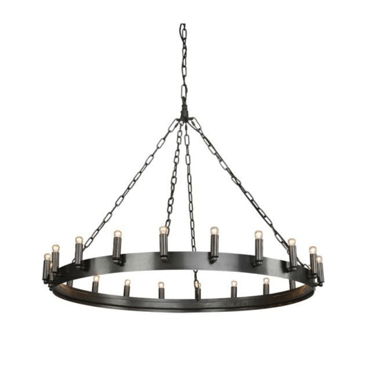 Artwood Crown M Lysekrone Ø105 cm – Antique Iron | Eksklusiv Taklampe