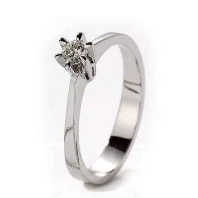 ENSTEN RING - hvittgull - Martha 0.25 ct  tw.si