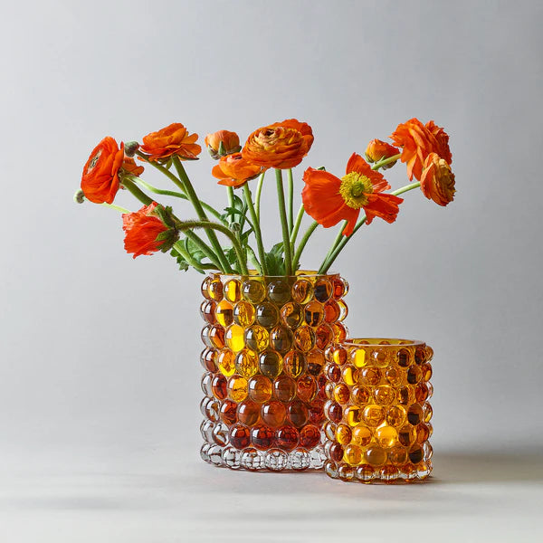 Skogsberg & Smart Hurricane Lamp Boule Medium – Amber | Eksklusiv Lyslykt i Munnblåst Glass