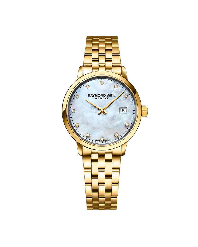 Raymond Weil Toccata 5985-P-97081 – Dameklokke med Perlemor og 11 Diamanter