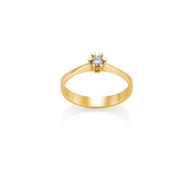 ENSTEN RING -gult gull - Martha 0.07 ct  w.si