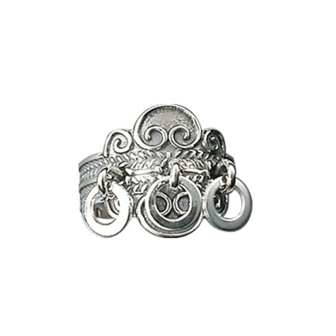 Sylvsmidja Bunadsring Oksidert Sølv med Ringlauv – Art.nr. 317103