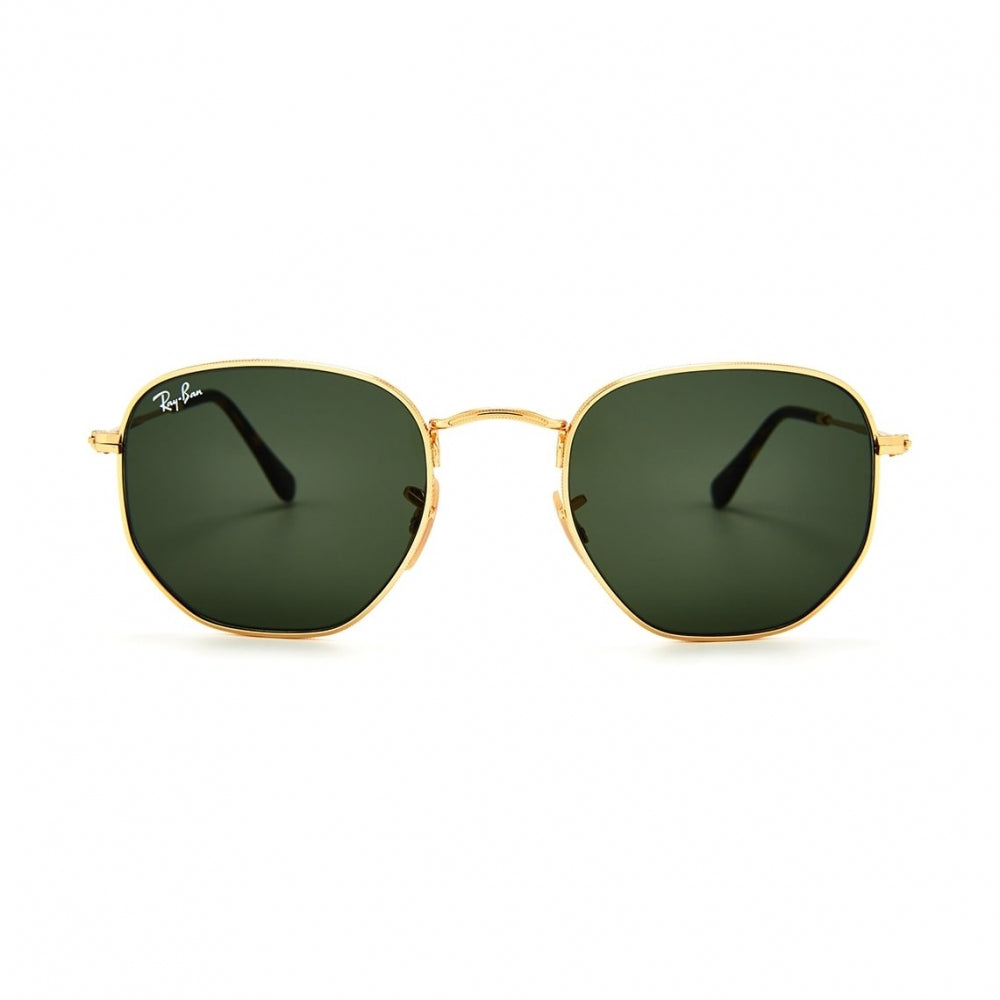 Ray-Ban Hexagonal Flat Lenses RB3548N 001 – Arista Gold med G-15 Green
