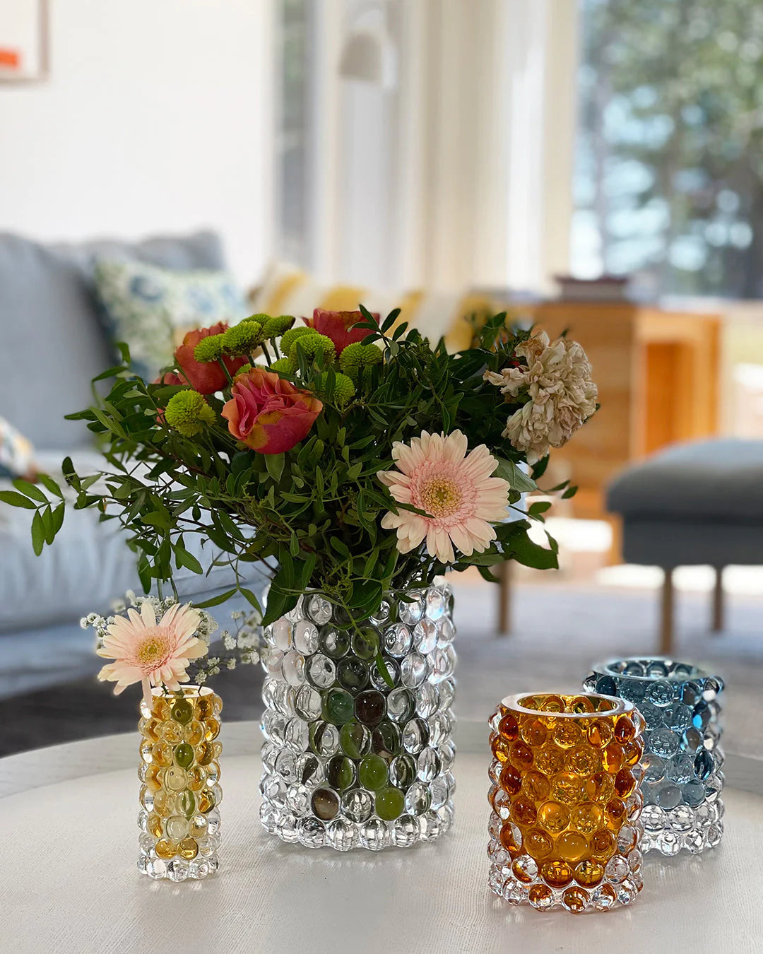 Skogsberg & Smart Hurricane Lamp Boule Medium – Amber | Eksklusiv Lyslykt i Munnblåst Glass