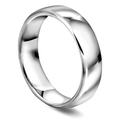 MOMENTS- FORLOVELSES-OG GIFTERINGER 5,0 mm - hvitt gull