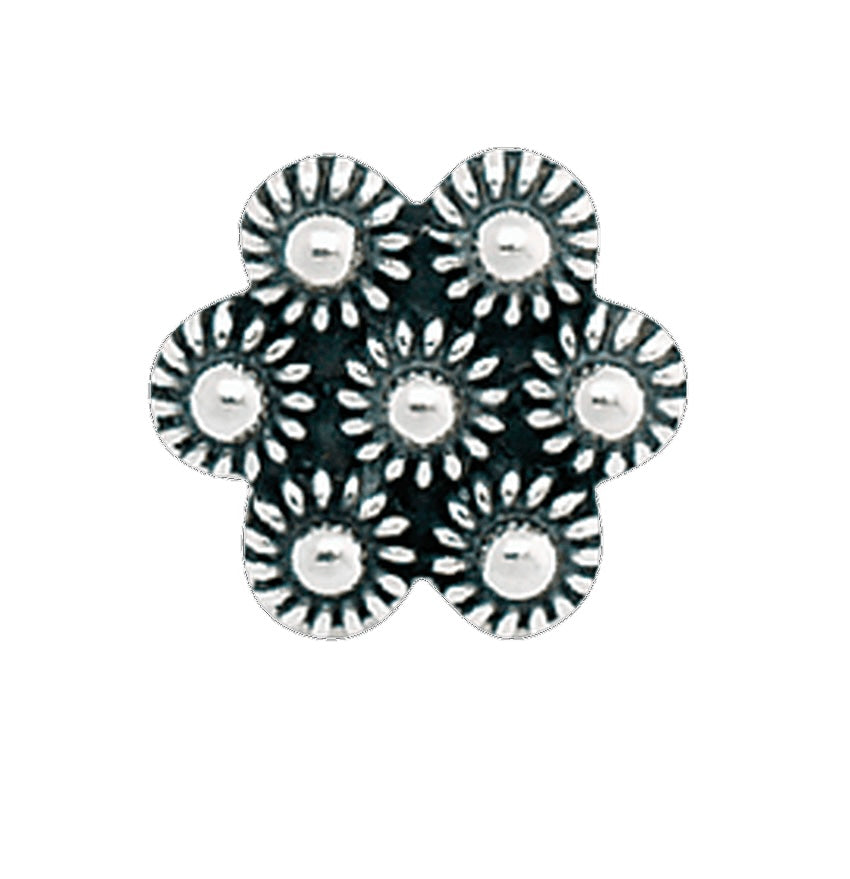 Sylvsmidja Knapp Valdres Oksidert Sølv 15 mm / 18 mm – Art.nr. 673100 & 674100